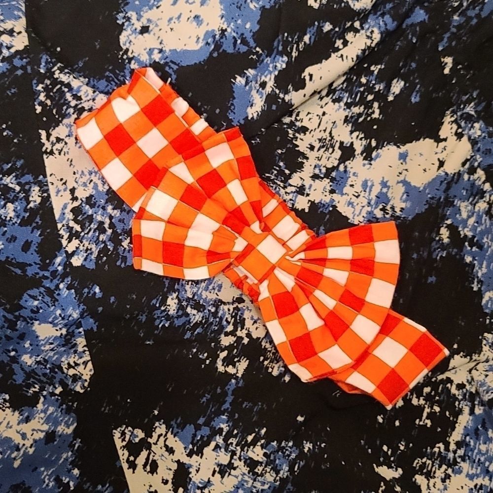 Sterling baby red plaid hair band